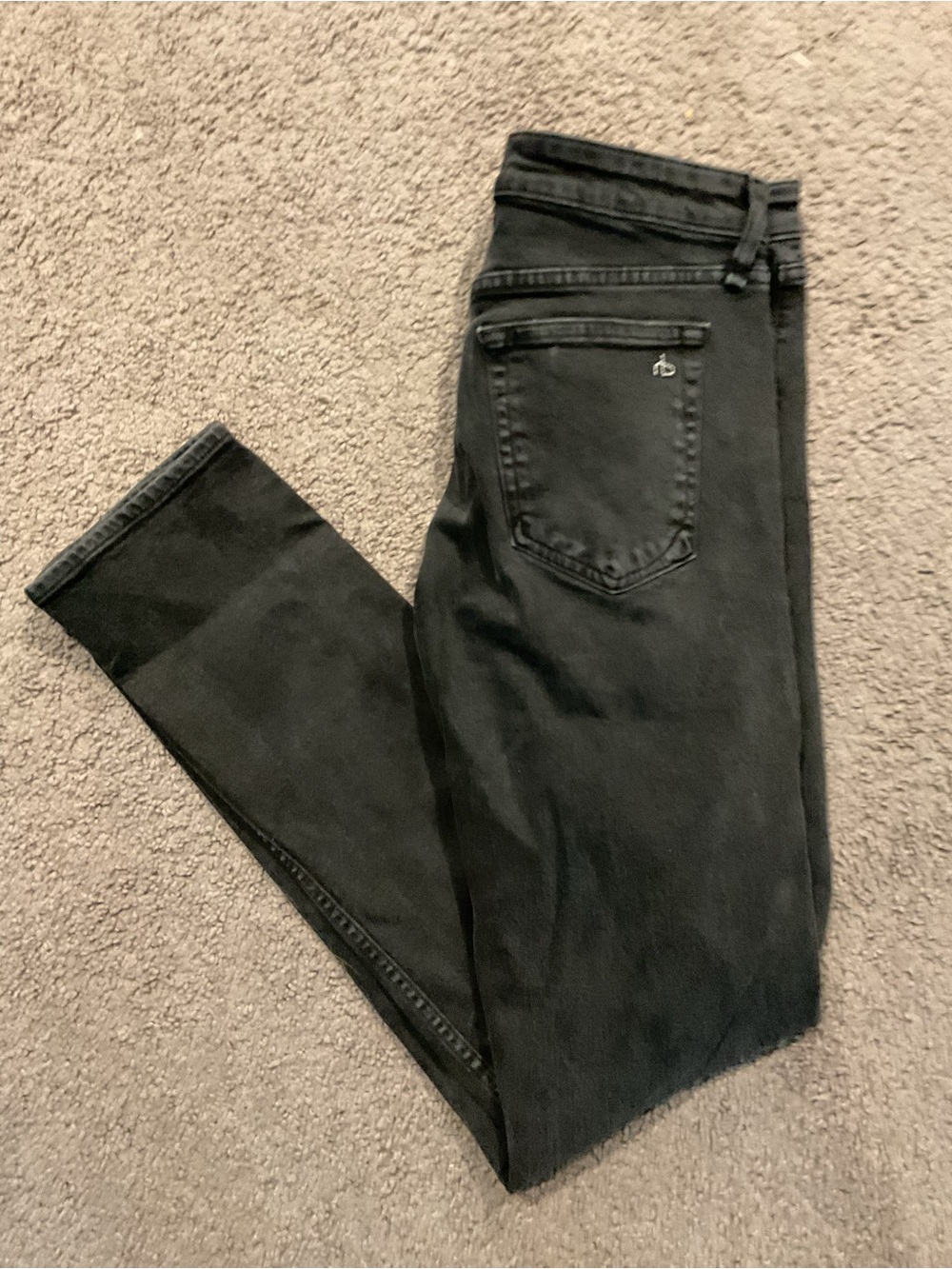Rag & Bone Fit 2 Slim Men’s Black Button Fly Denim Jeans Pants sz 32 - Picture 8 of 10